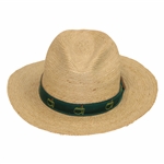 Masters Tournament Made in USA Straw Hat with Pine Green Band - L/XL