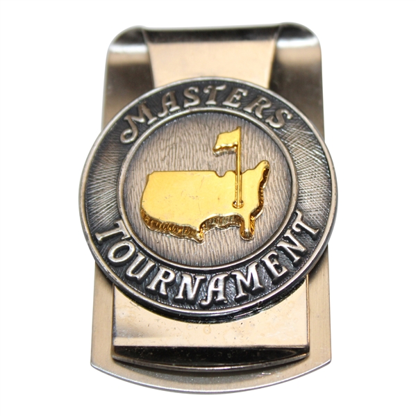 Masters Tournament Undated Silver Tone Money Clip w/Gold Tone Logo