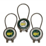 2003 & Two(2) Masters Tournament Green w/Yellow Logo Silver Tone Rope Keychains