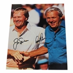 Arnold Palmer & Jack Nicklaus Signed Shaking Hands 10x13 Oversize Photo JSA ALOA