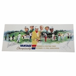 Arnold Palmer, Al Geiberger + Signed 1988 Vantage Championship Pairing Sheet JSA ALOA