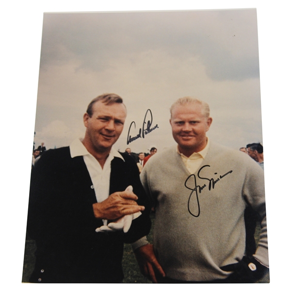 Arnold Palmer & Jack Nicklaus Signed Candid 11x14 Photo JSA ALOA 