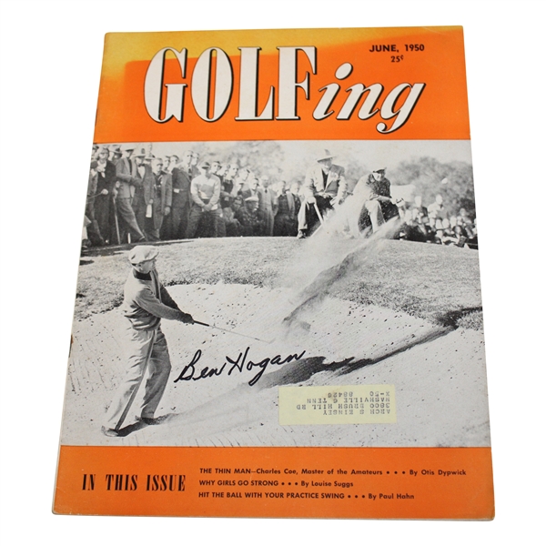 Ben Hogan Signed 1950 GOLFing Magazine - June JSA ALOA