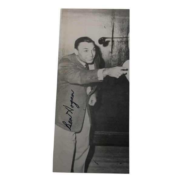 Ben Hogan Signed Pointing B&W Photo JSA ALOA