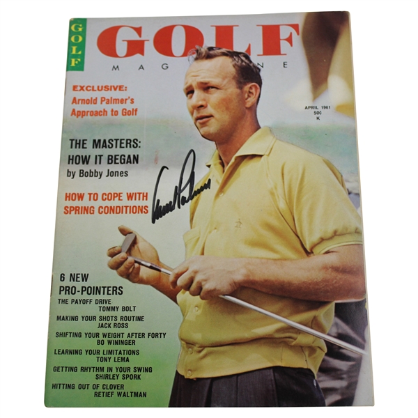 Arnold Palmer Signed 1961 Golf Magazine - April JSA ALOA