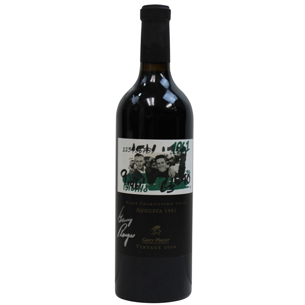 Gary Player Signed Augusta 1961 Ltd Ed Major Champ Series 2004 Wine Bottle JSA ALOA