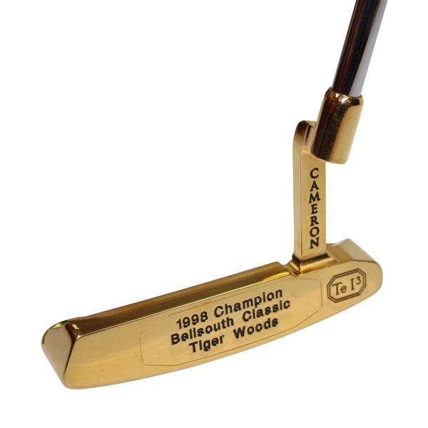 Tiger Woods Victory Gold Plated TE13 Newport Putter Won in 1998 for the Bellsouth Classic w/COA