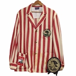 Vtg Bing Crosby National Pro-Am Red & White Striped Pendleton Wool Shirt w/Salver