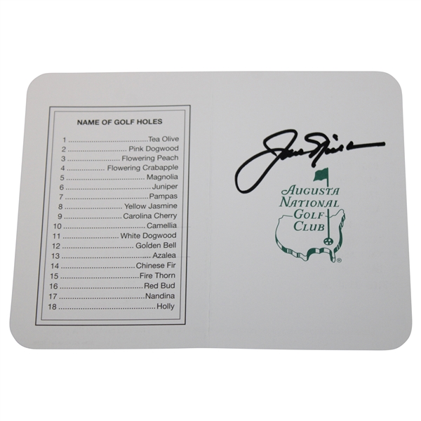 Jack Nicklaus Signed Augusta National Golf Club Scorecard JSA ALOA