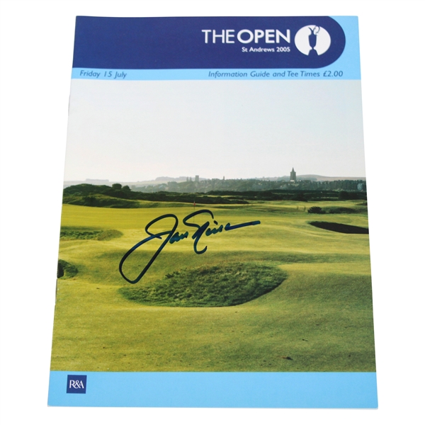 Jack Nicklaus Signed 2005 The Open Friday Pairing Guide - Last Major Round Ever Played  JSA ALOA