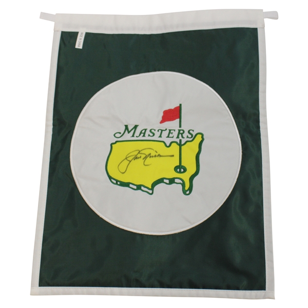 Jack Nicklaus Signed Undated Masters Logo Garden Flag JSA ALOA