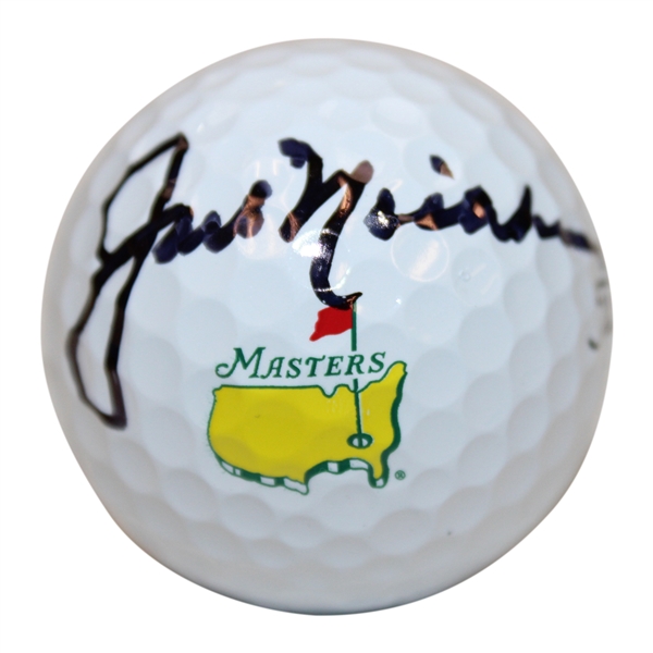 Jack Nicklaus Signed Titleist 3 Masters Logo Golf Ball - Black  Marker JSA ALOA