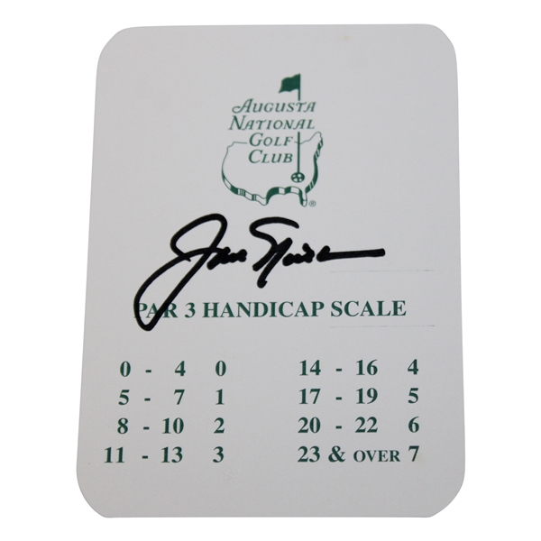 Jack Nicklaus Signed Augusta National Golf Club Par-3 Course Scorecard JSA ALOA