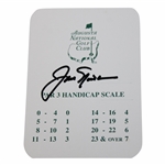 Jack Nicklaus Signed Augusta National Golf Club Par-3 Course Scorecard JSA ALOA