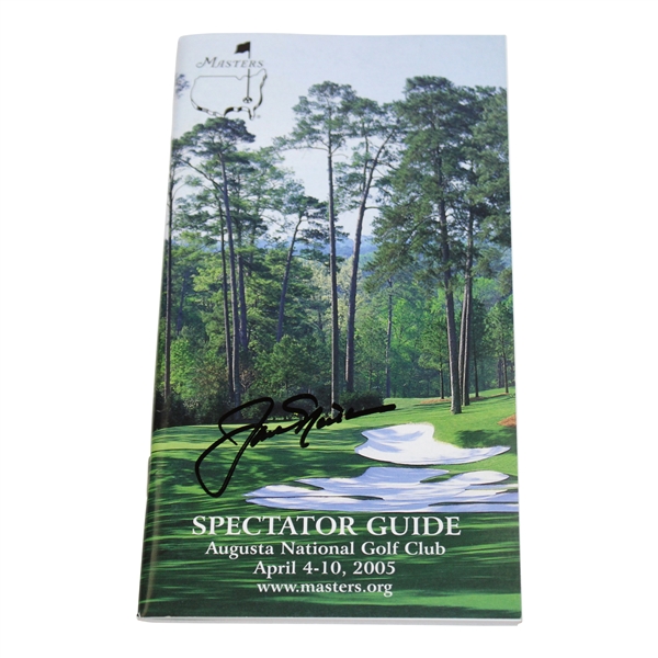 Jack Nicklaus Signed 2005 Masters Tournament Official Spectator Guide JSA ALOA