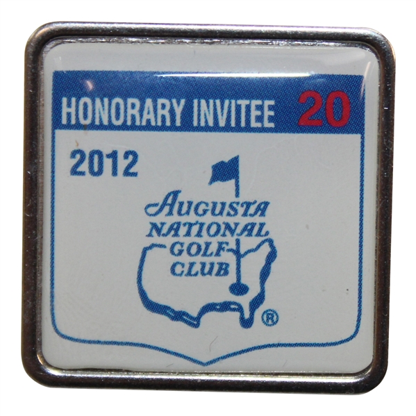 Paul Azingers 2012 Masters Tournament Honorary Invitee Contestant Badge #20