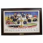 Paul Azingers 2018 Ryder Cup Team USA Signed Giclee Gifted By PGA - Framed JSA ALOA