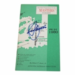 Seve Ballesteros Signed 1980 Masters Spectator Guide PSA #Z06714