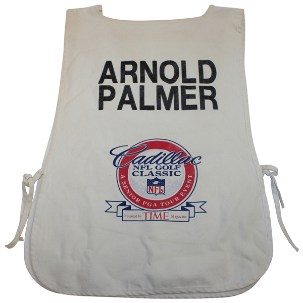 Arnold Palmer Original Tournament Used Cadillac NFL Golf Classic Caddie Bib 