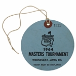 1964 Masters Tournament Wednesday Ticket #1911 - Arnold Palmer Win