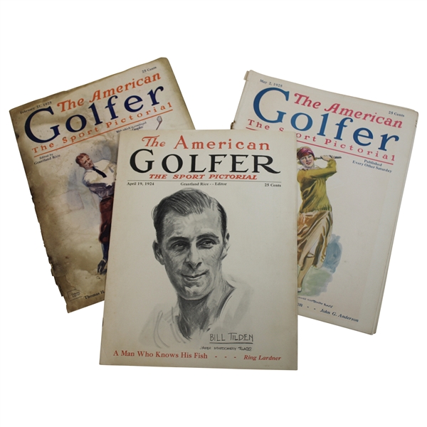 1924 & 1925 The American Golfer The Sport Pictorial Magazines - February, April & May