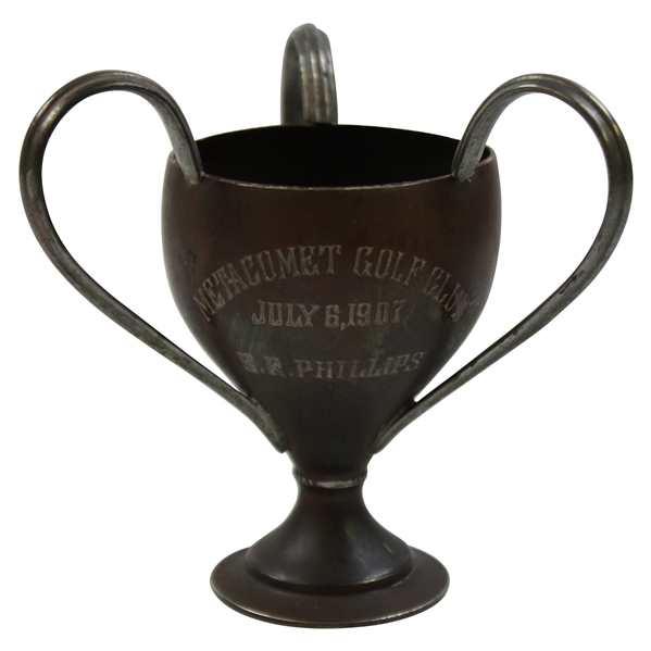 1907 Metacomet Golf Club 3 Handle Trophy Won by E.R. Phillips - Donald Ross Design