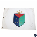 LPGA Founder Marlene Bauer Hagge Signed World Golf Hall of Fame Flag JSA ALOA