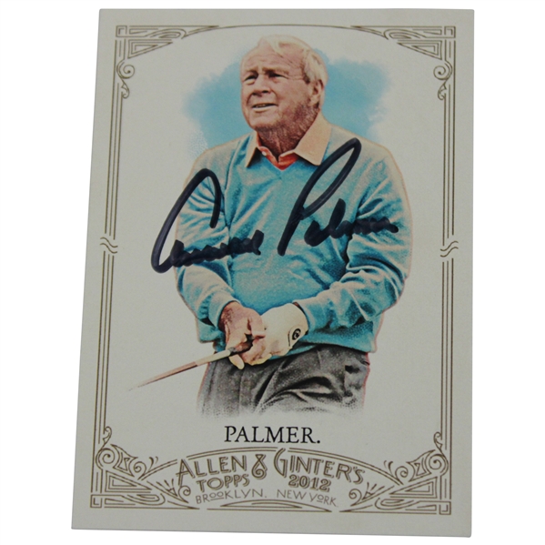 Arnold Palmer Signed 2012 Topps Allen and Ginter Golf Card JSA #P57614