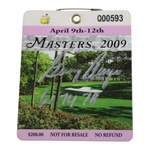 Gary Player Signed 2009 Masters Series Badge #Q00593 w/Years Won JSA ALOA 