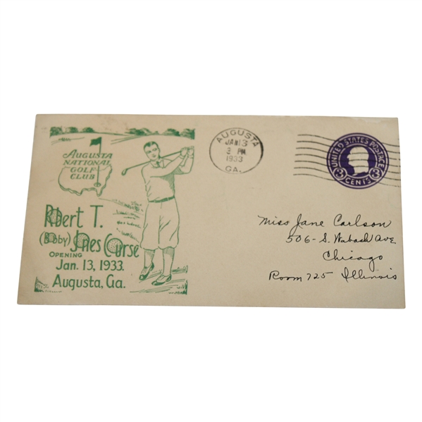 1933 Augusta National Golf Club Bobby Jones Course Opening FDC - Green