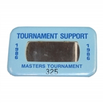 1986 Masters Tournament Support Badge #325 - Jack Nicklaus Win