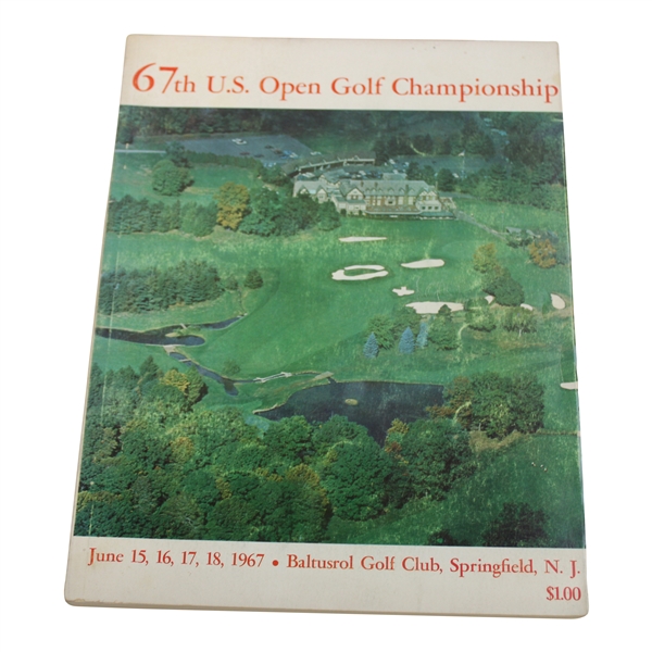 1967 US Open at Baltusrol Golf Club Official Program - Jack Nicklaus Win