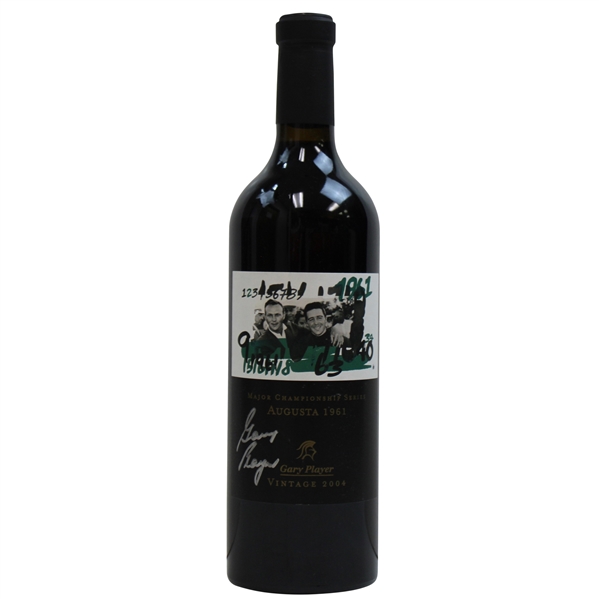 Gary Player Signed Augusta 1961 Ltd Ed Major Champ Series 2004 Wine Bottle JSA ALOA