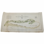 Original 1924 The Old Course St. Andrews Aerial Map Surveyed & Depicted by MacKenzie