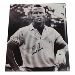 Arnold Palmer Signed Posing with Cigarette 11x13 Oversize  B&W Photo JSA ALOA