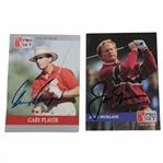 Jack Nicklaus & Gary Player Signed Senior PGA Tour Pro-Set Golf Cards JSA ALOA