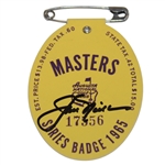 Jack Nicklaus Signed 1965 Masters Tournament SERIES Badge #17556 JSA ALOA