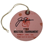 Jack Nicklaus Signed 1966 Masters Sunday Final Round Ticket #5295 JSA ALOA