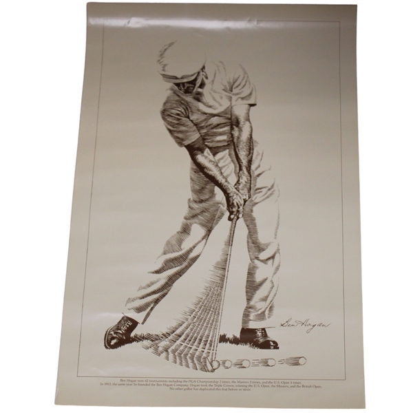 Ben Hogan Swing Sequence Career Stats Poster