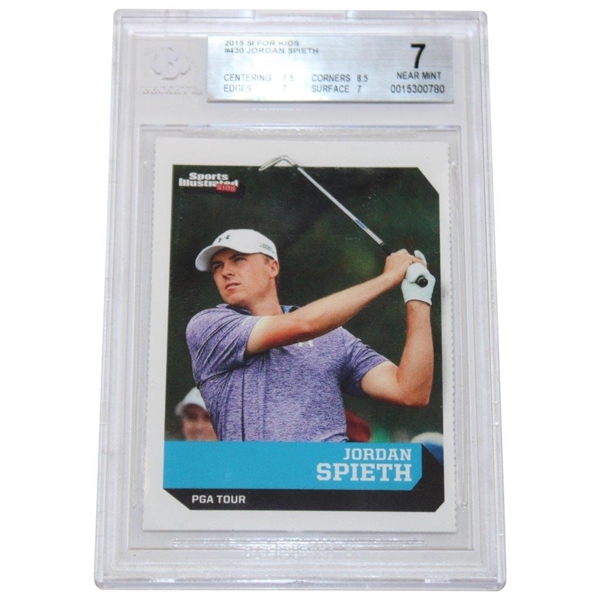 Jordan Spieth 2015 SI For Kids PGA Tour Golf Card #430 - BGS Near Mint 7