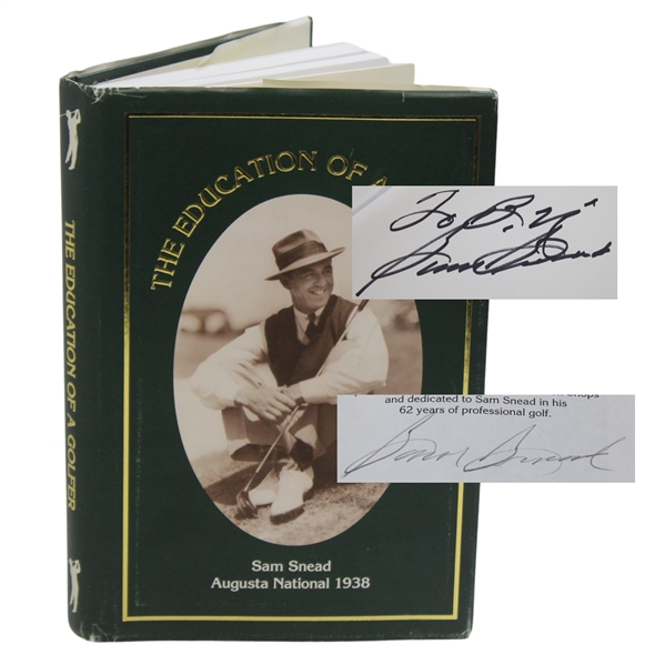 Sam Snead Twice-Signed Ltd Ed The Education Of A Golfer Book JSA ALOA