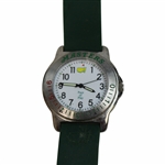 Masters Tournament Undated Silver Tone Rim w/Green Band Pace of Play Watch - Used