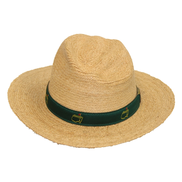 Masters Tournament Made in USA Straw Hat with Pine Green Band - L/XL