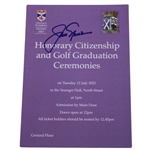 Jack Nicklaus Signed St Andrews Honorary Citizenship Award & Graduation Ceremonies Ticket JSA ALOA