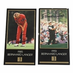 Bernard Langer Signed 1985 & 1993 Champions of Golf Masters Collct. GSV Golf Cards JSA ALOA