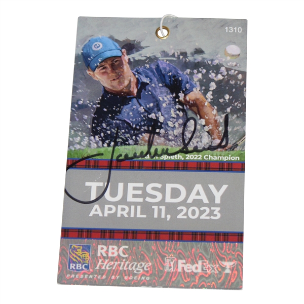 Jordan Spieth Signed 2023 RBC Heritage Ticket #1310 JSA ALOA