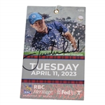 Jordan Spieth Signed 2023 RBC Heritage Ticket #1310 JSA ALOA