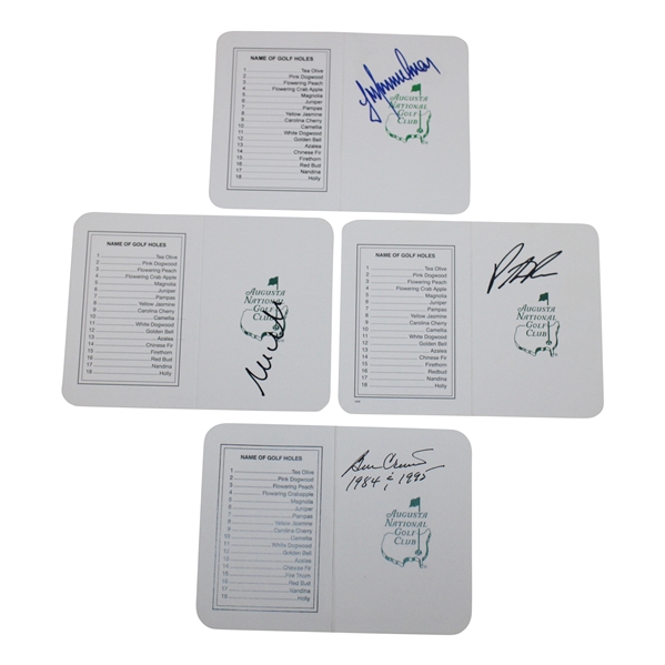 Crenshaw, Weir, Reed & Immelman Signed Augusta National GC Scorecards JSA ALOA