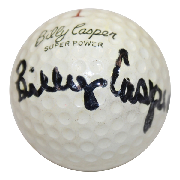 Billy Casper Signed Wilson Solid State Super Power Billy Casper 1 Golf Ball JSA ALOA