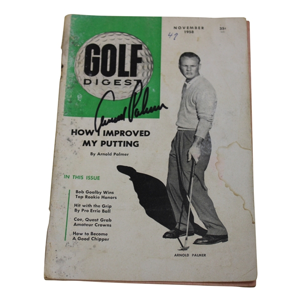 Arnold Palmer Signed 1958 Golf Digest JSA ALOA